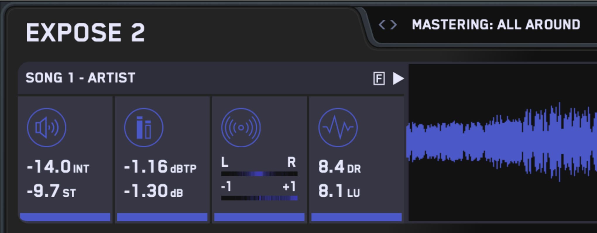 View the technical details of your audio